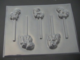 264sp Little Ponies II Chocolate or Hard Candy Lollipop Mold